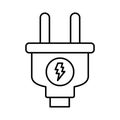 Electric switch Line Vector Icon easily modified