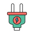 Electric switch Line Vector Icon easily modified