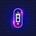 Electric switch neon icon. Electricity concept. Vector illustration for design Royalty Free Stock Photo