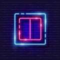 Electric switch neon icon. Repair concept. Vector illustration for design Royalty Free Stock Photo