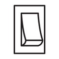 Electric switch outline icon vector. Power off linear style sign toggle switch off position for graphic design, logo, website, soc