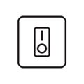 Electric switch outline icon vector. Power off linear style sign toggle switch off position for graphic design, logo, web site,