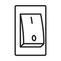 Electric switch outline icon vector. Power off linear style sign toggle switch off position for graphic design, logo, web site,