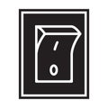 Electric switch outline icon vector. Power off linear style sign toggle switch off position for graphic design, logo, web site,