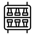 Electric switchboard icon, outline style