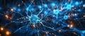 Electric Synapses: A Digital Brain\'s Pulse. Concept Artificial Intelligence, Neural Networks, Brain