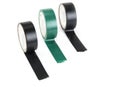 Electric tapes black and green on the white. Royalty Free Stock Photo