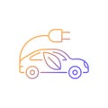 Electric taxi gradient linear vector icon Royalty Free Stock Photo