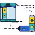 Electric technology icon power and energy vector