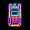 electric tester cable neon glow icon illustration