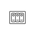 Electric toggle switch line icon