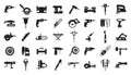 Electric tools icon set, simple style Royalty Free Stock Photo