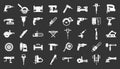 Electric tools icon set grey vector Royalty Free Stock Photo