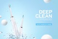 Electric toothbrush ad template