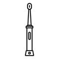 Electric toothbrush anatomy icon, outline style