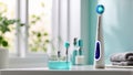 Electric toothbrush the bathroom personal hygiene lifestyle