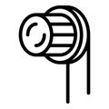 Electric toothbrush brush tooth icon, outline style