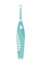 Electric toothbrush dental mockup. Mouth cleaning tool. Isolated icon for web. Oral care and hygiene, healthcare concept