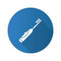 Electric toothbrush flat design long shadow glyph icon