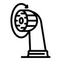 Electric toothbrush head rotation icon, outline style