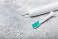 electric toothbrush on marble background