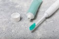 electric toothbrush on marble background