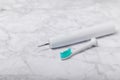 electric toothbrush on marble background