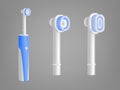 Electric toothbrush replacement head vector model Royalty Free Stock Photo