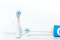 Electric toothbrush on a white background Royalty Free Stock Photo