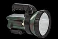 Electric torch, on black background, with clipping path Royalty Free Stock Photo