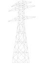 Electric tower Architect blueprint - isolated