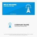 Electric Tower, Electricity, Power, Tower, Computing SOlid Icon Website Banner and Business Logo Template