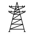 Electric tower icon, simple style Royalty Free Stock Photo