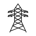 Electric tower isolated icon