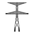 Electric tower. A power line support is a structure for holding wires. Support of an overhead power transmission line. Royalty Free Stock Photo
