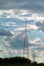 Electric Towers Blue Sky Royalty Free Stock Photo