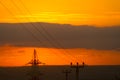 Electric towers and cabels Royalty Free Stock Photo