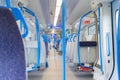 Electric train blue sits interior express europe