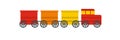 Electric train icon, flat style. Royalty Free Stock Photo