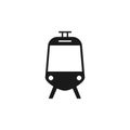 Electric train icon. Transportation silhouette. Vector outline