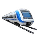 Electric train isolated on transparent background Royalty Free Stock Photo