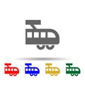 Electric train multi color style icon. Simple glyph, flat vector of transport icons for ui and ux, website or mobile application Royalty Free Stock Photo