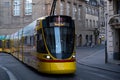 Electric tram of the tram network of the public transport company Basel, Switzerland