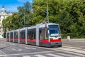 Electric tram in Vienna, Austria Royalty Free Stock Photo