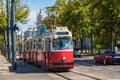 Electric tram in Vienna, Austria Royalty Free Stock Photo