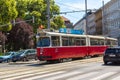 Electric tram in Vienna, Austria Royalty Free Stock Photo