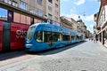 Electric Tram in Wide Avenue in Zagreb, Croatia