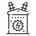 Electric transformer icon vector illustration Royalty Free Stock Photo