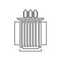 Electric transformer icon - vector illustration.