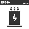 Electric transformer icon - vector illustration Royalty Free Stock Photo